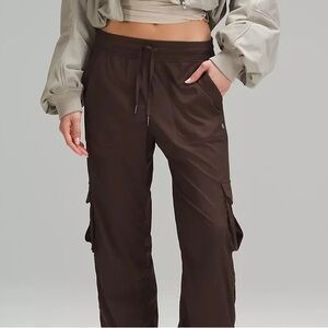 Lululemon dance studio relaxed mid rise cargo pant espresso L